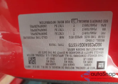 2012 Chevrolet Silverado 1500 Lt z USA, uszkodzony, nr VIN 3GCPCSEAOCG113773